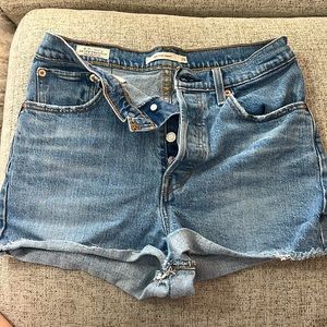 Levi button fly shorts